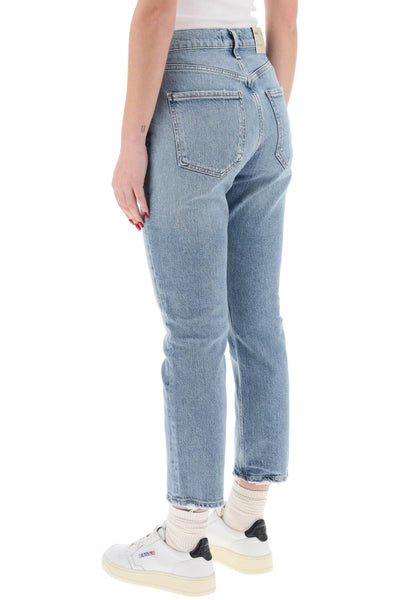 Agolde high-waisted straight cropped jeans in the-2
