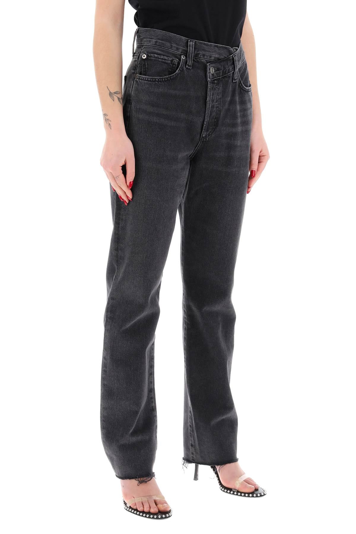 Agolde offset waistband jeans-1