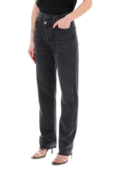 Agolde offset waistband jeans-3