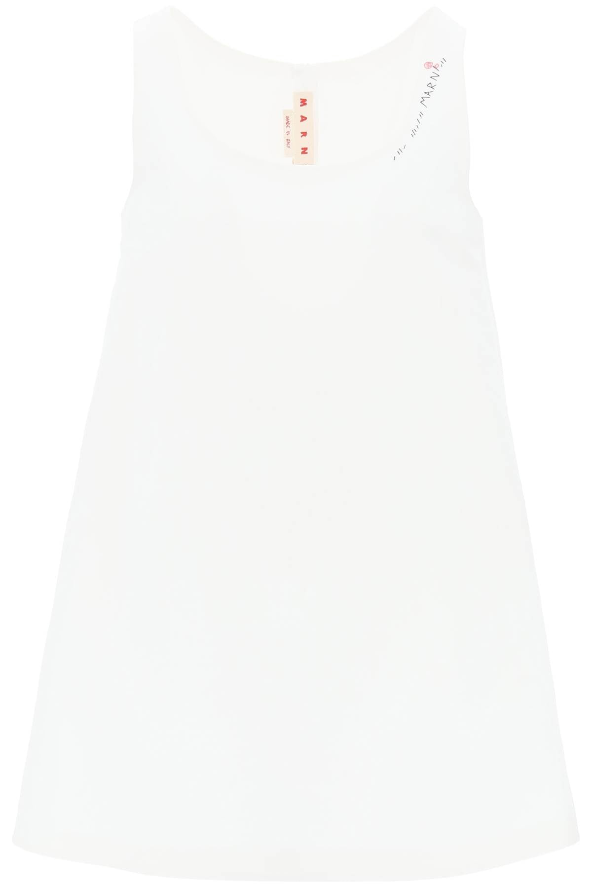 flared dress with hand-embroidered-0