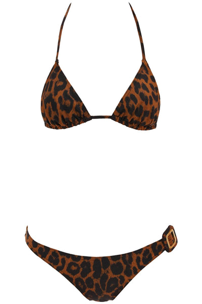 leopard print bikini set.-0