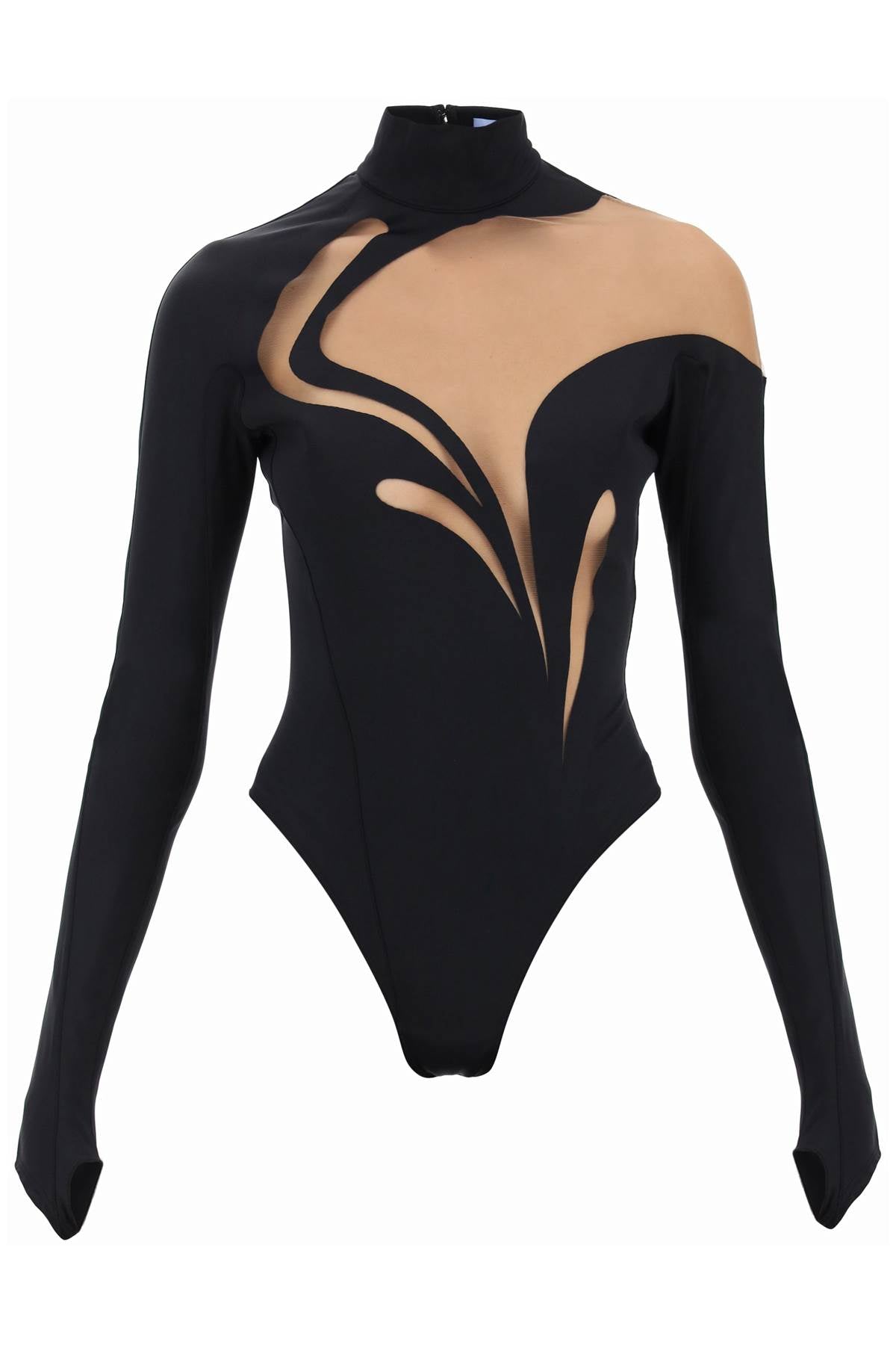 long-sleeved swirly bodysuit-0