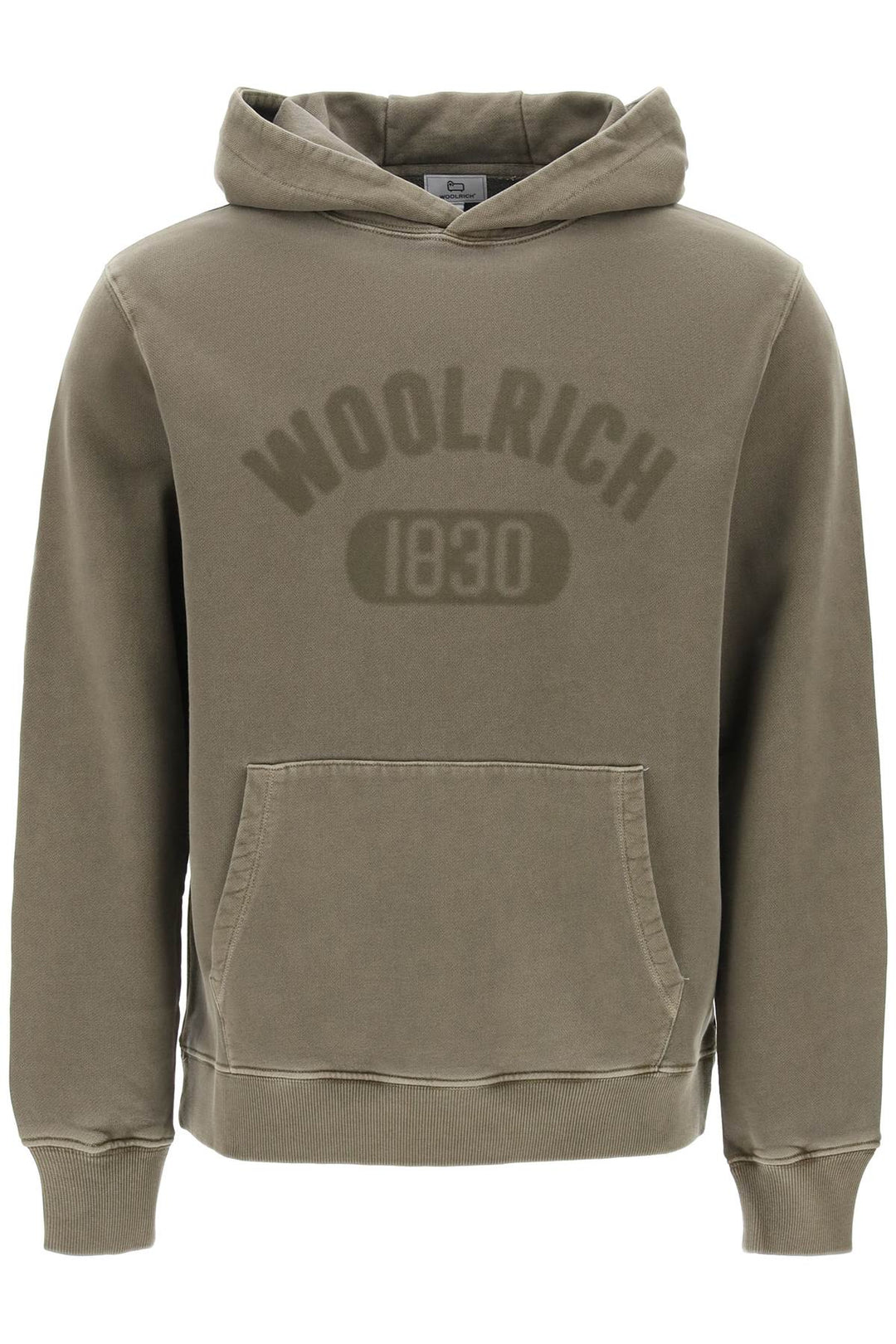 vintage-look hoodie with logo print and-0