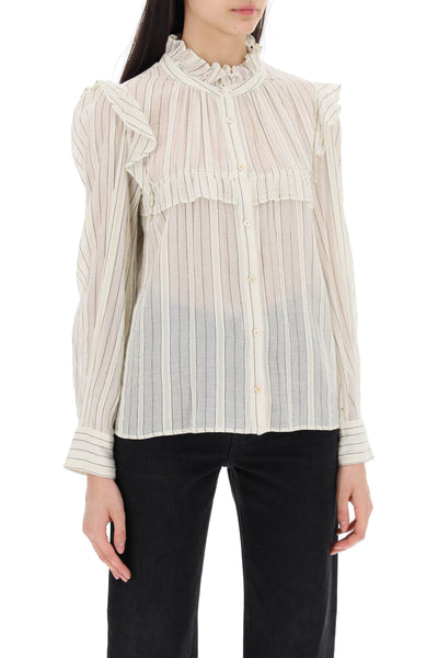 Isabel marant etoile "striped cotton blouse by id-1