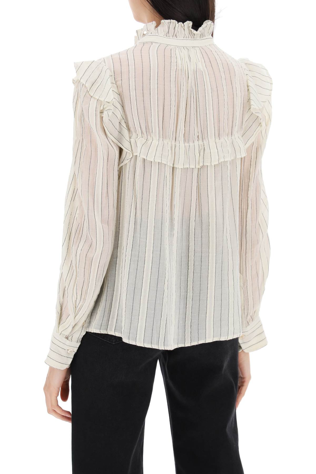 Isabel marant etoile "striped cotton blouse by id-2