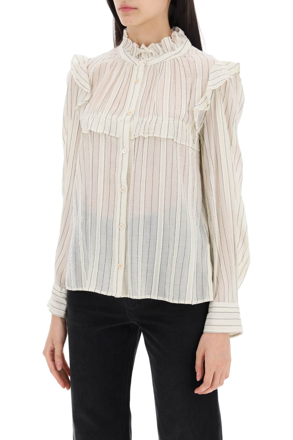 Isabel marant etoile "striped cotton blouse by id-3