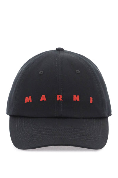 Marni embroidered logo baseball cap with-0