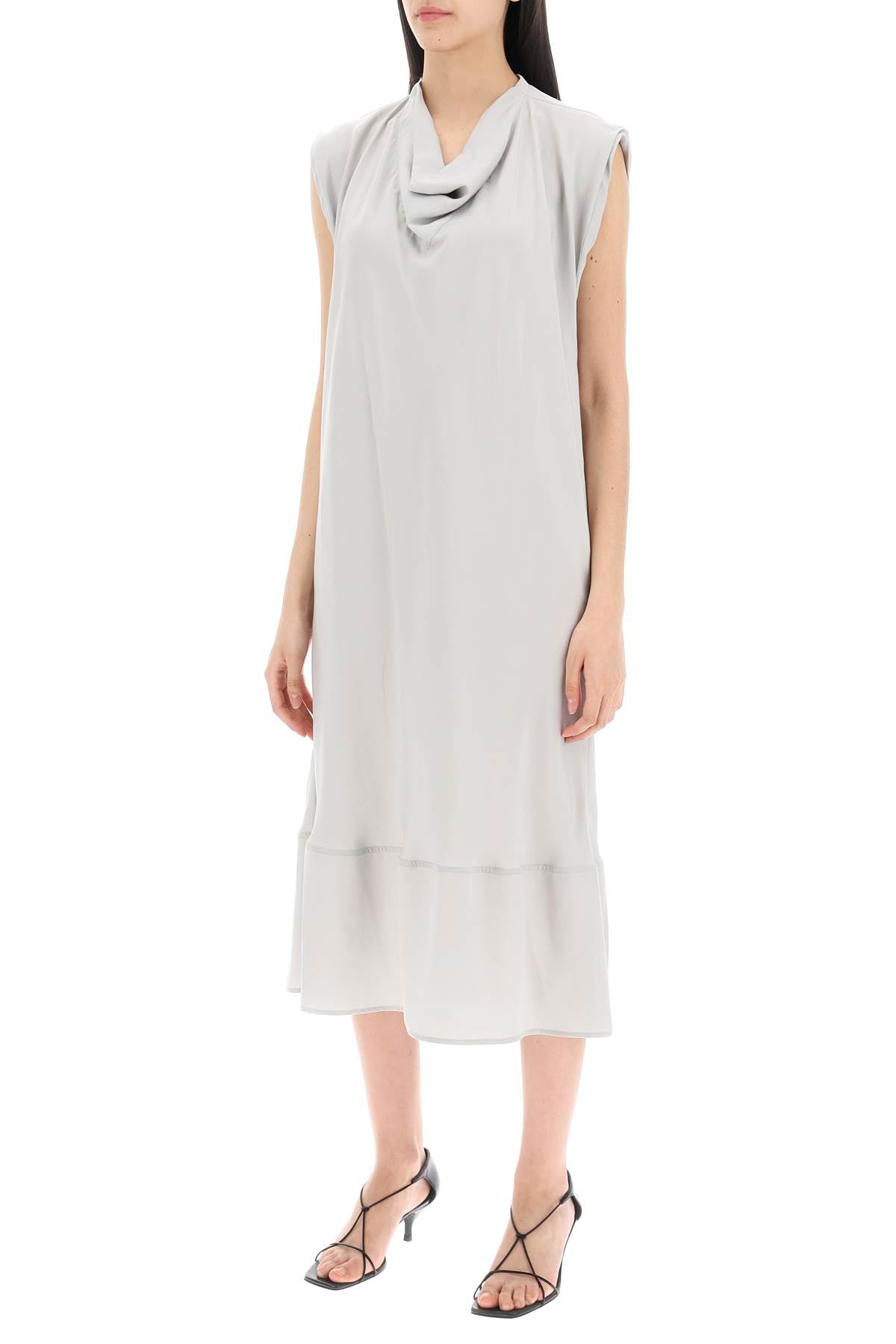Lemaire midi dress with diagonal cut in-3