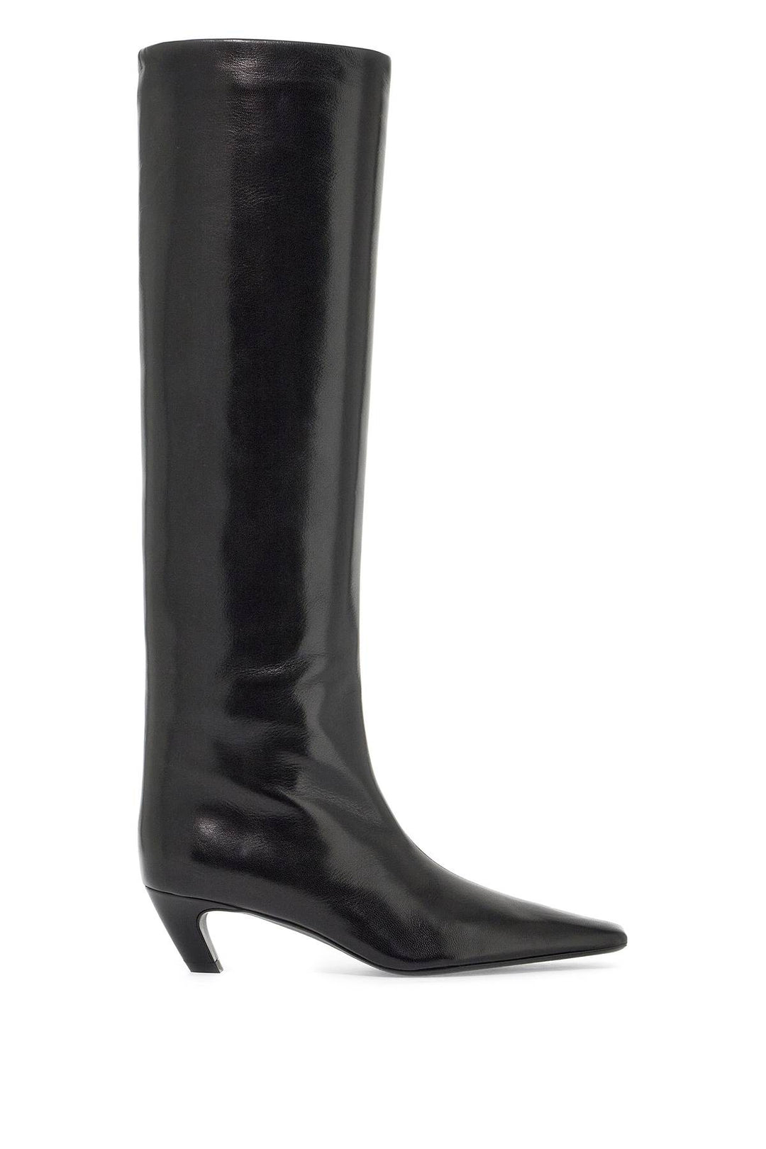 davis knee-high shiny leather boots-0