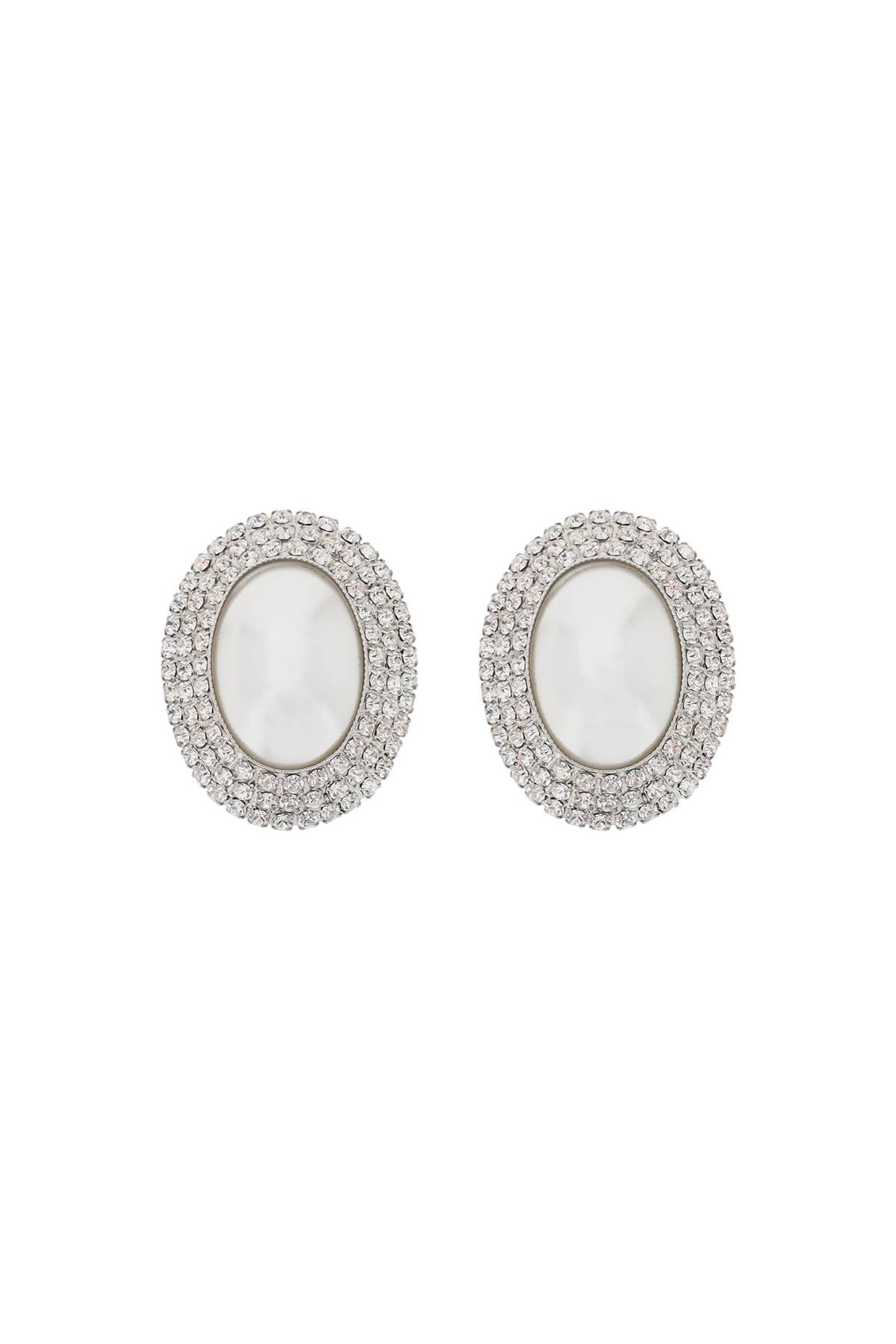 Alessandra rich oval earrings with pearl and crystals-1