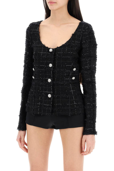 Alessandra rich tweed jacket with sequins embell-3