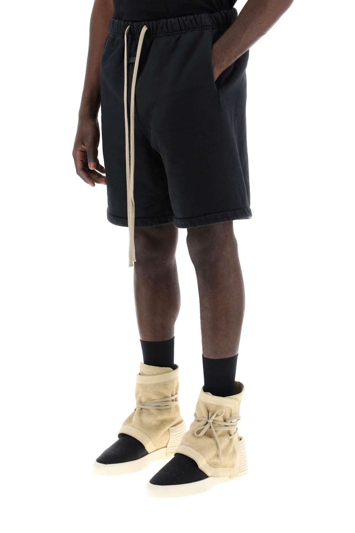 cotton terry sports bermuda shorts-3