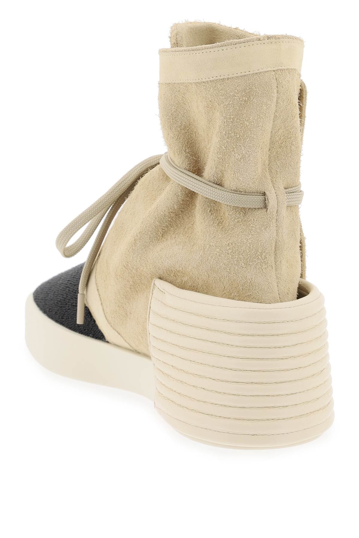 Fear of god high-top suede and beaded leather moc-2