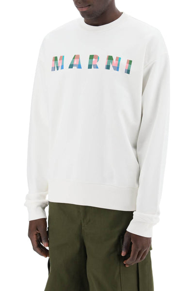 Marni sweatshirt with plaid logo-3