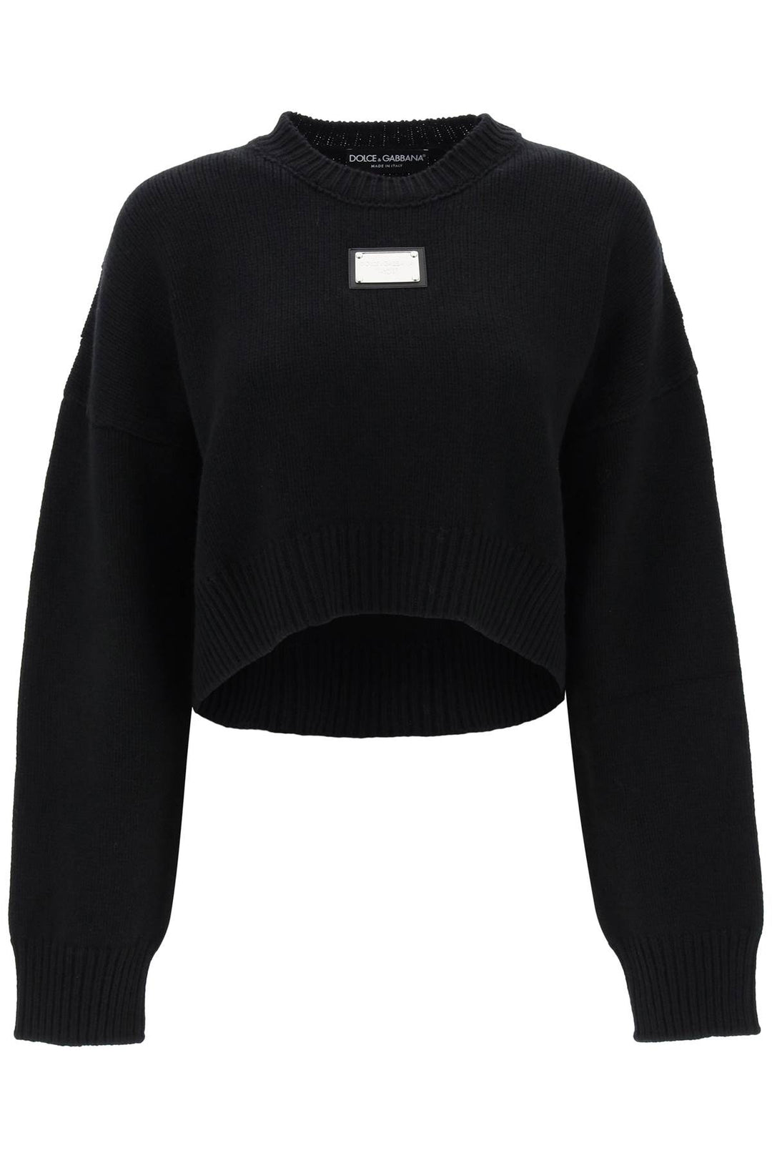 logo plaque cropped sweater-0