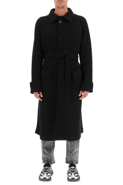 tailored wool blend knit coat-1