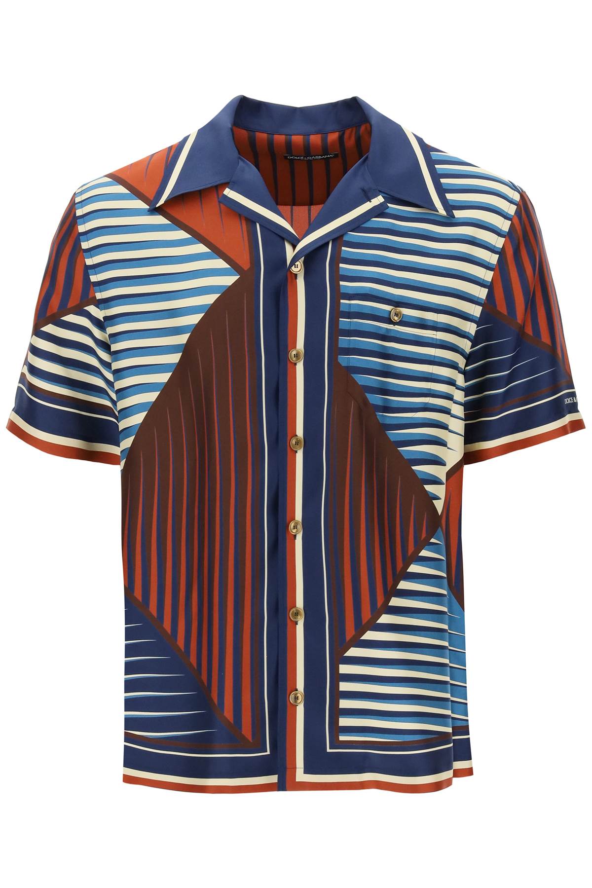 Dolce & gabbana "geometric pattern bowling shirt with-0