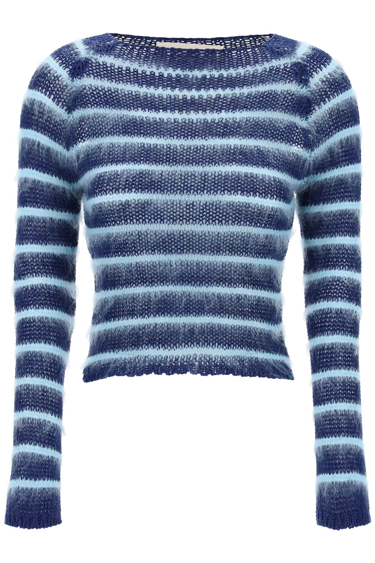 Marni striped cotton and mohair pullover-0