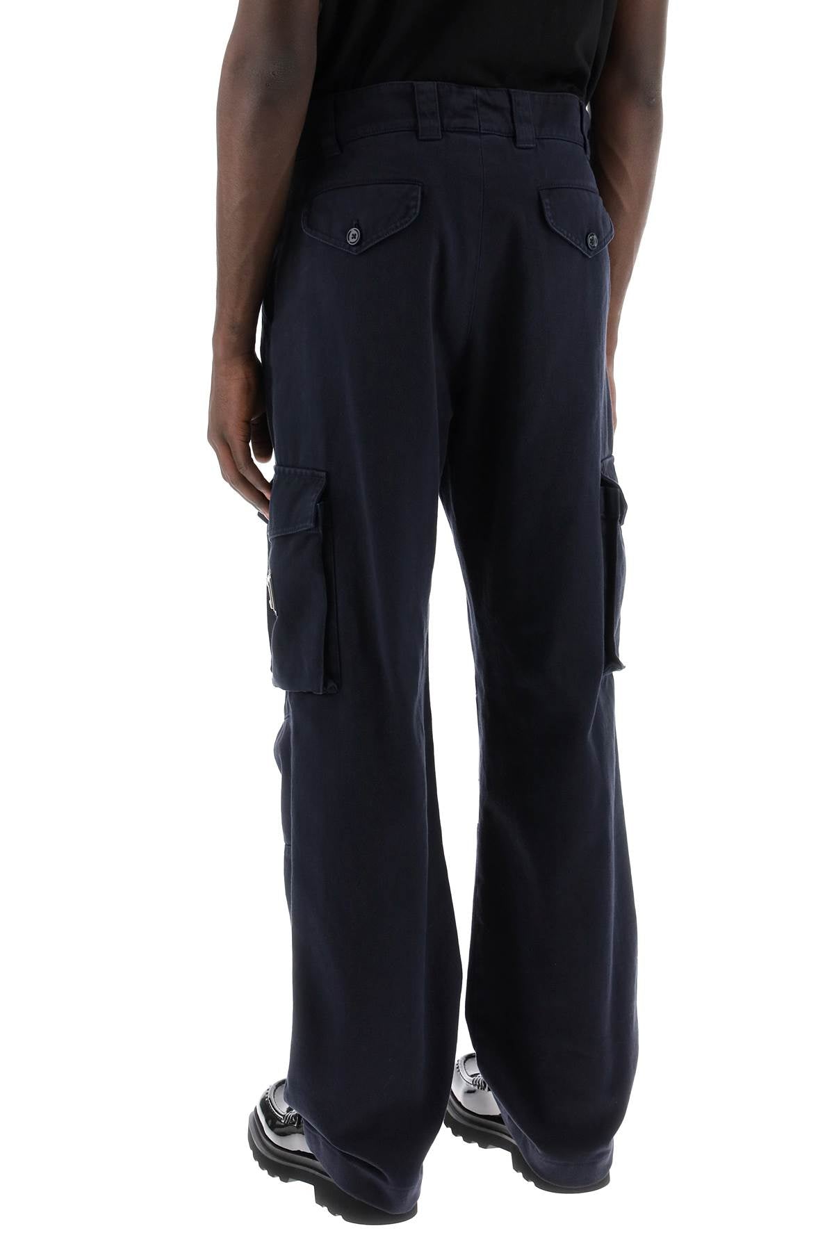 cargo pants with logo plaque-2