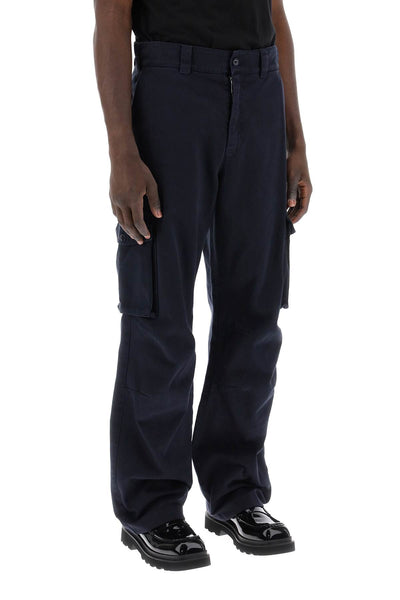 cargo pants with logo plaque-1