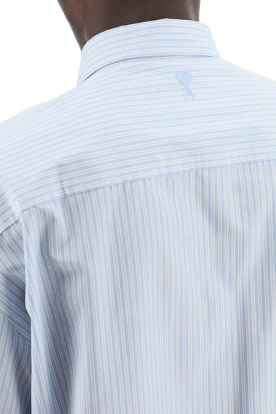 Ami paris short-sleeved striped shirt-3