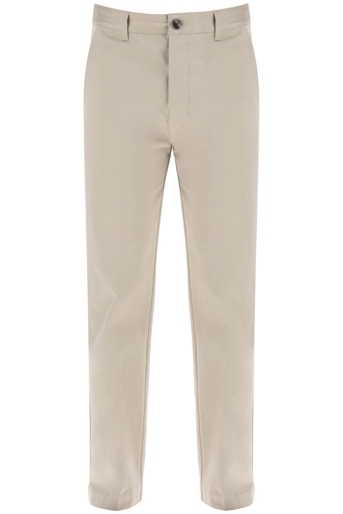 cotton satin chino pants in-0