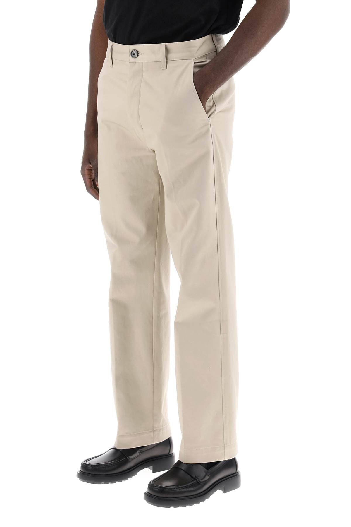 cotton satin chino pants in-3