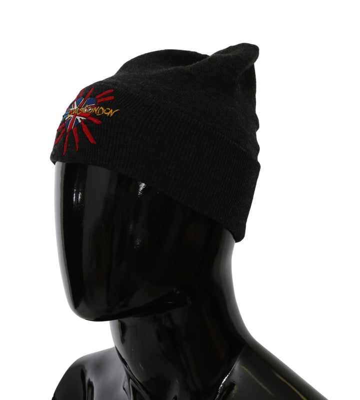 Dolce & Gabbana Chic Gray Beanie with Exclusive Embroidery