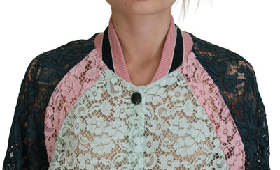 Dolce & Gabbana Elegant Floral Lace Bomber Jacket