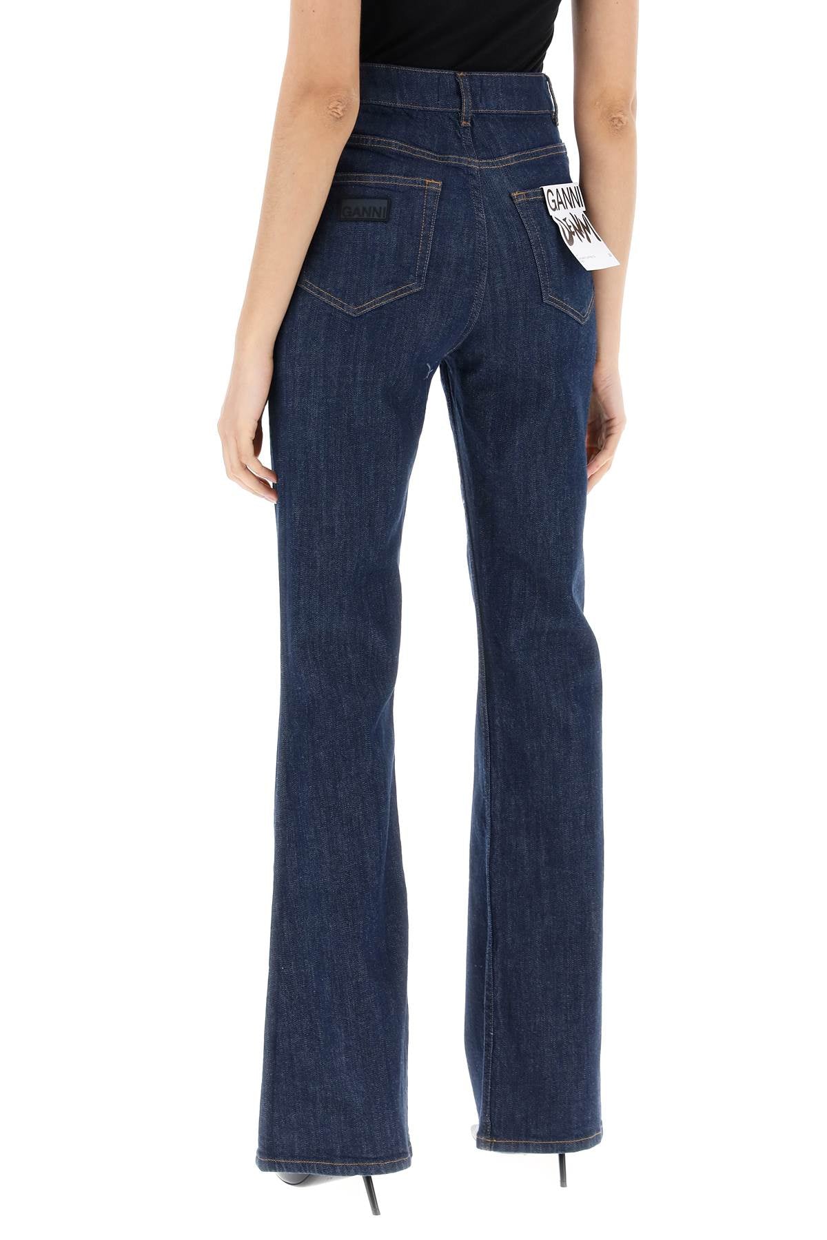 Ganni high-waisted flared jeans-2