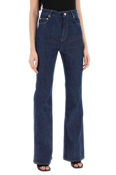 Ganni high-waisted flared jeans-1