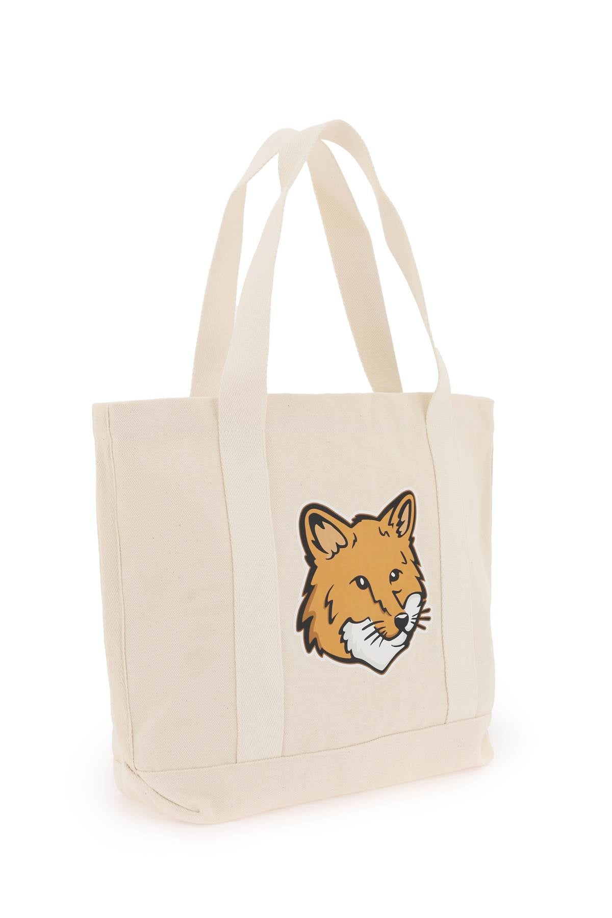 Maison kitsune fox head tote bag-2