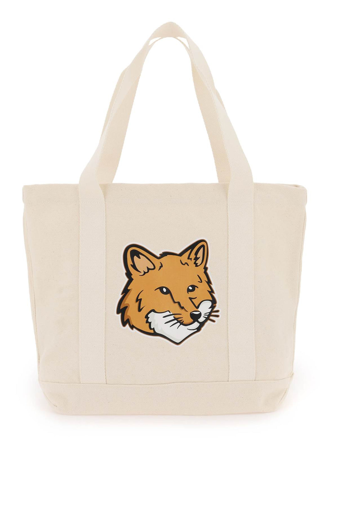 Maison kitsune fox head tote bag-0