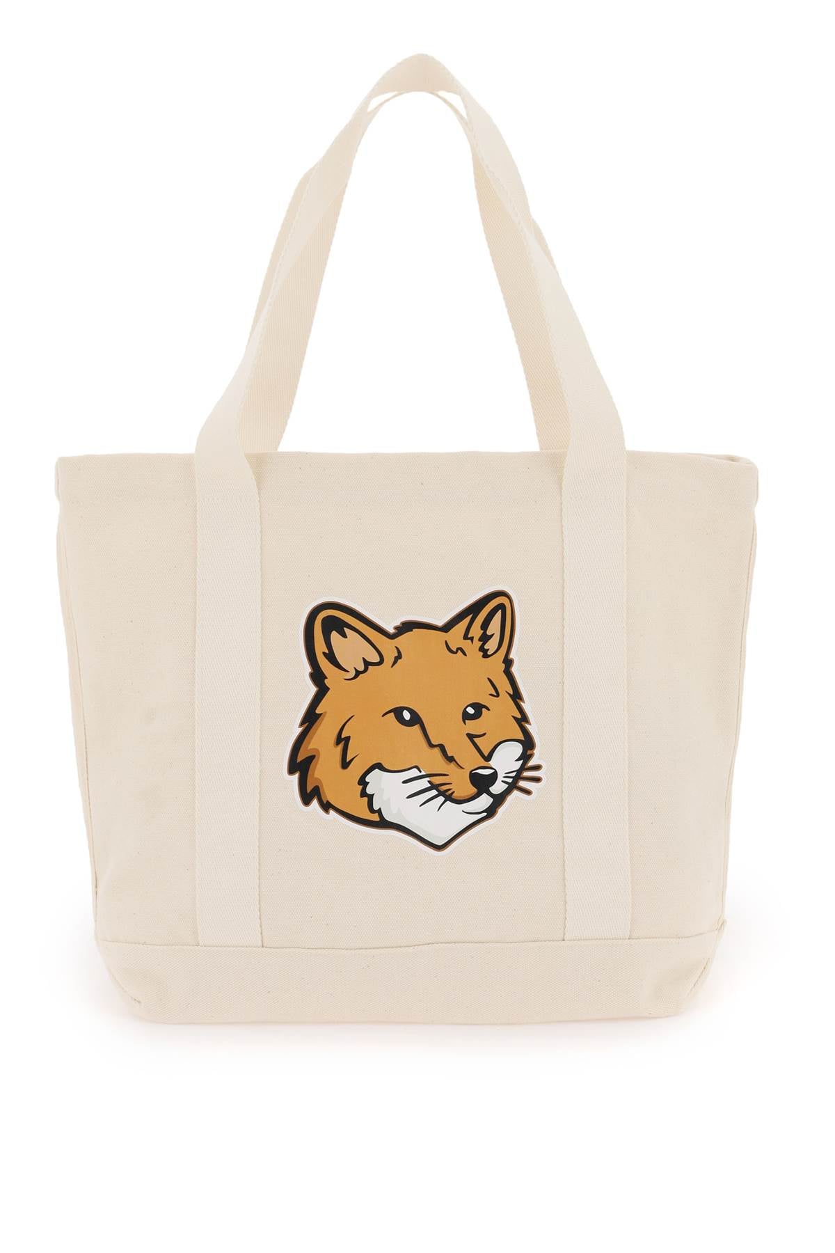 Maison kitsune fox head tote bag-0