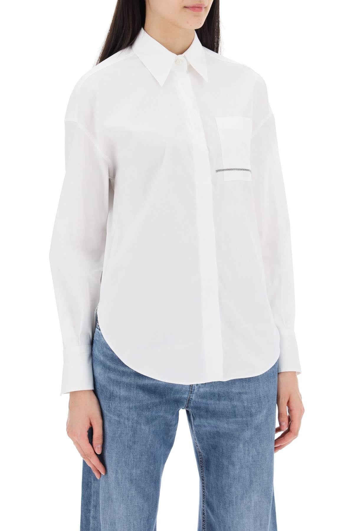 Brunello cucinelli "shirt with jewel detail on the-1