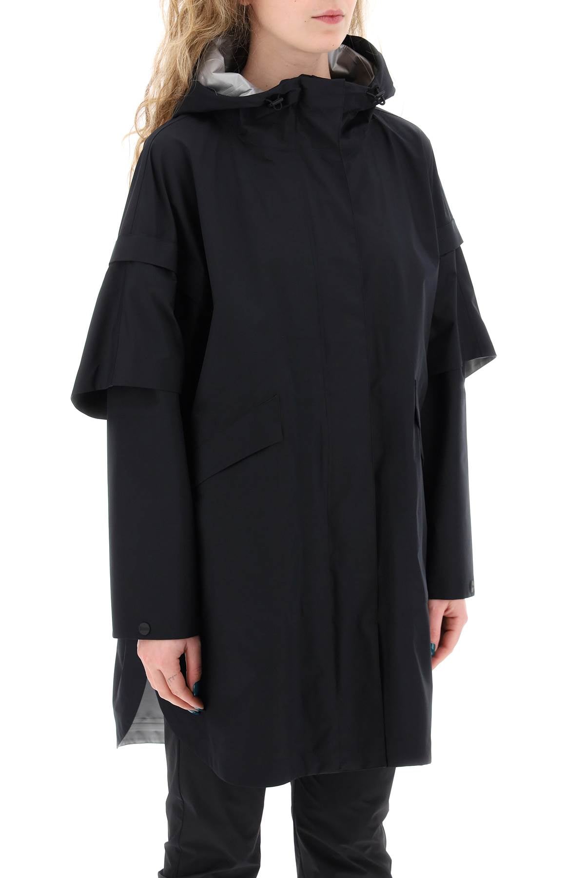 Herno laminar "removable sleeve cape coat-1