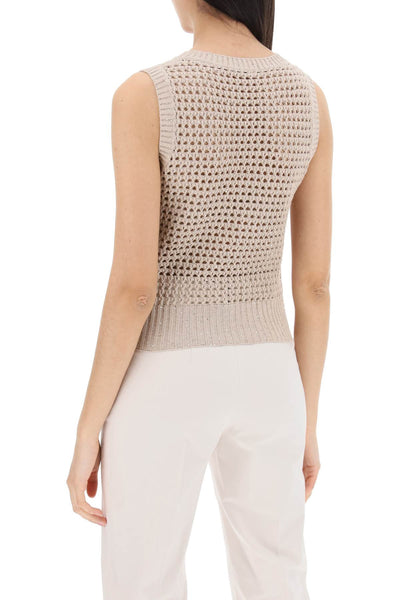 Brunello cucinelli knit top with sparkling details-2