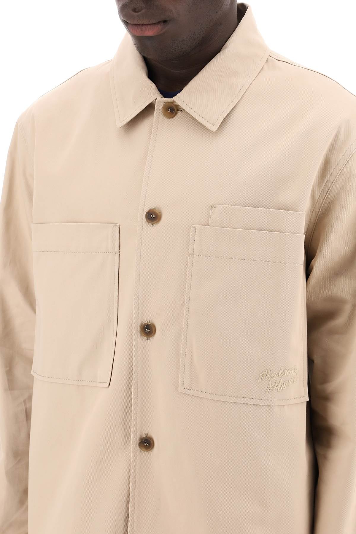 cotton gabardine overshirt-3