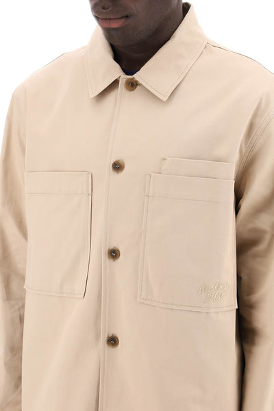 cotton gabardine overshirt-3