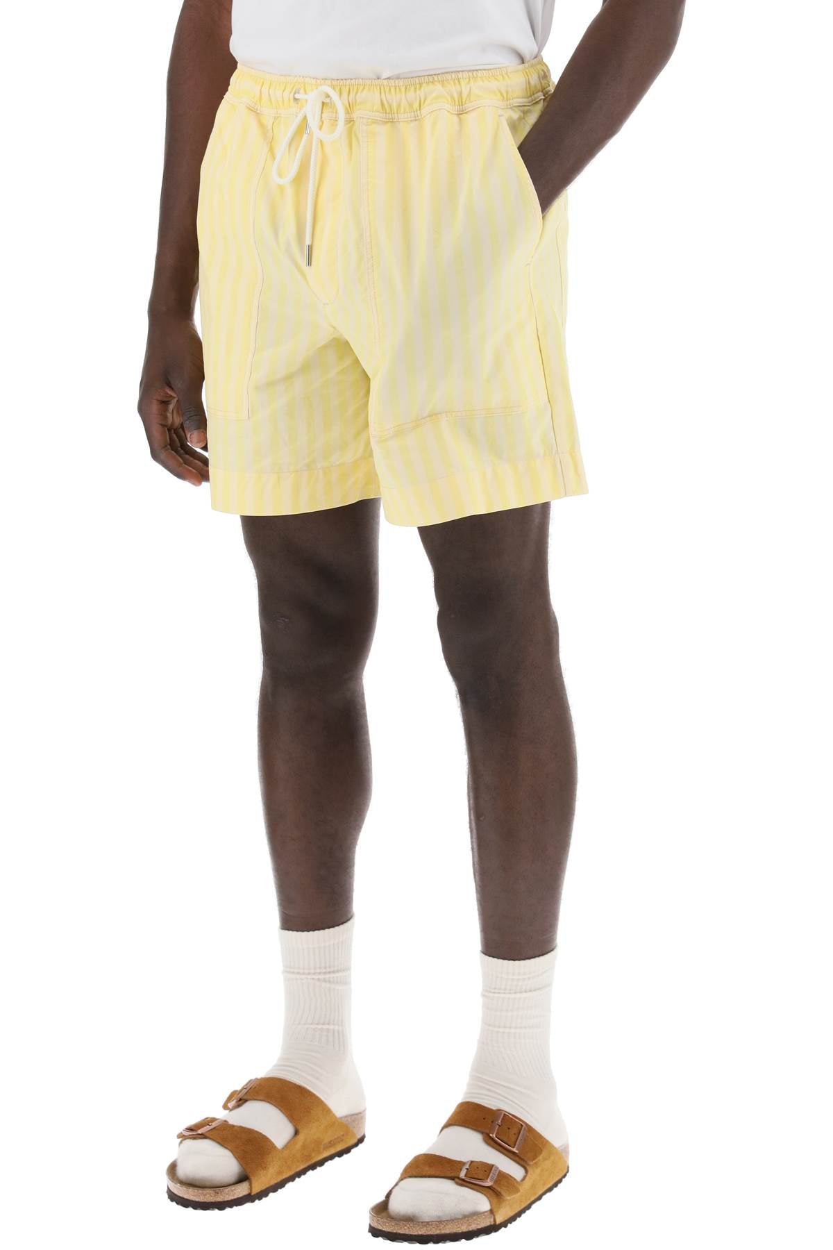 striped poplin bermuda shorts for-3