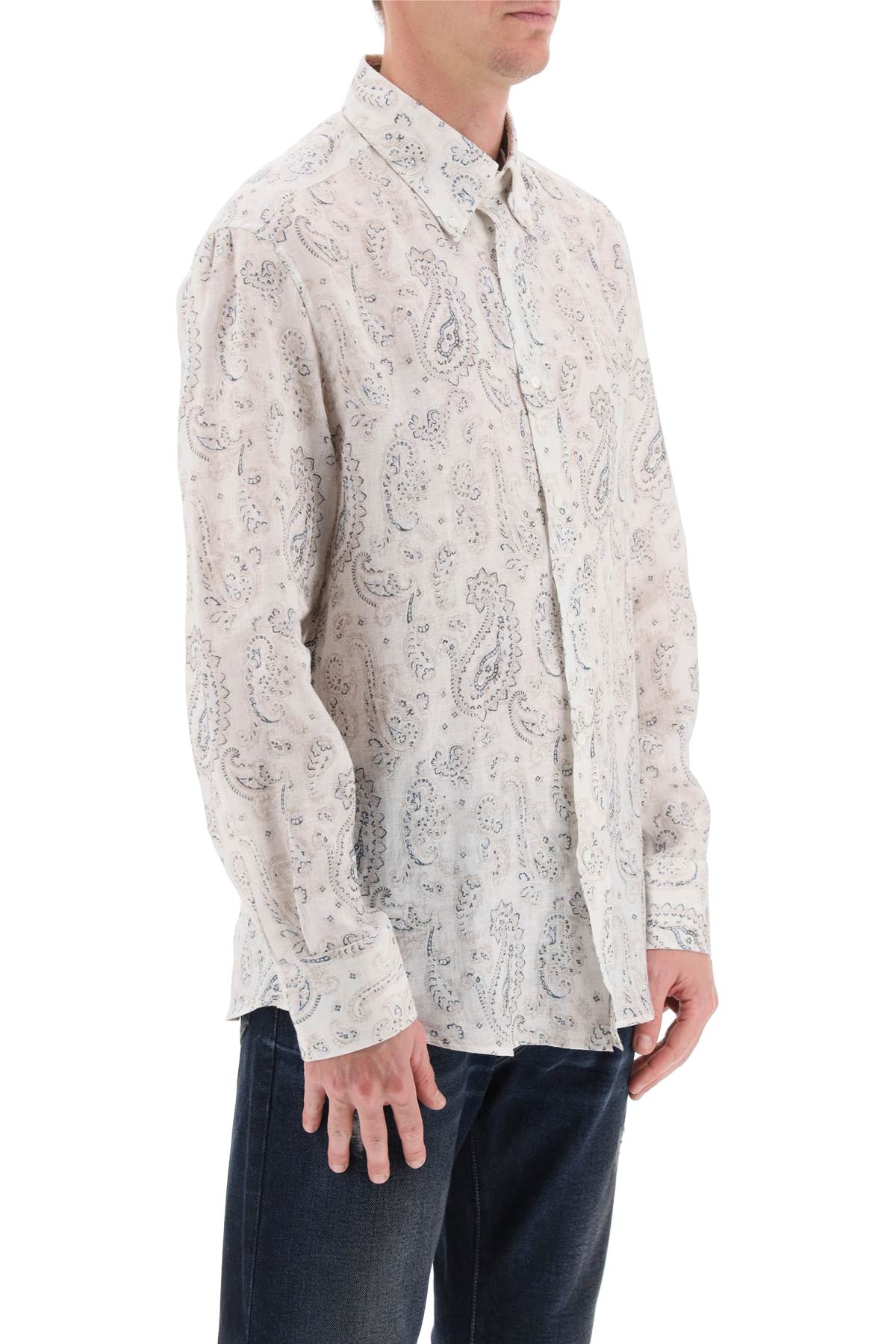 linen shirt with paisley pattern-1