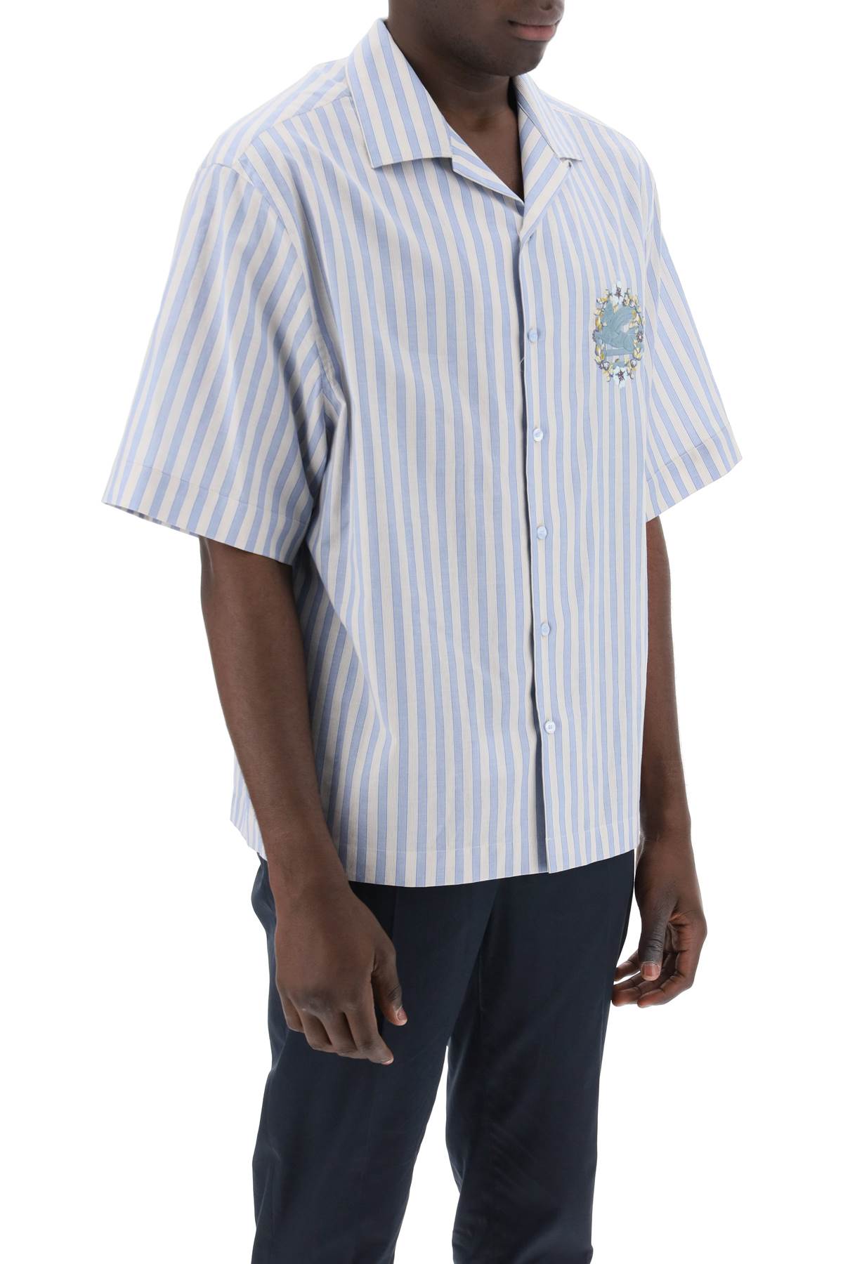 pegasus striped bowling shirt-1