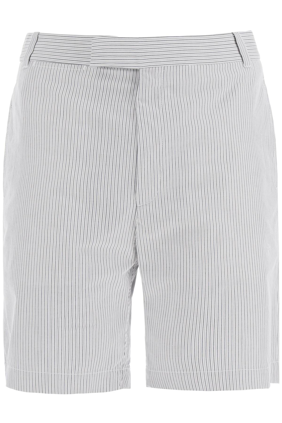 striped cotton bermuda shorts for men-0