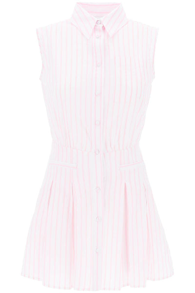 striped mini chemisier dress-0