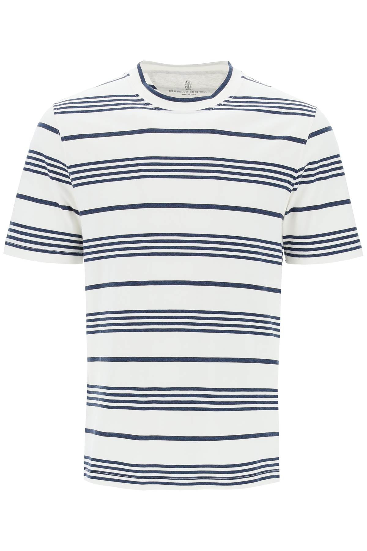 Brunello cucinelli striped crewneck t-shirt-0
