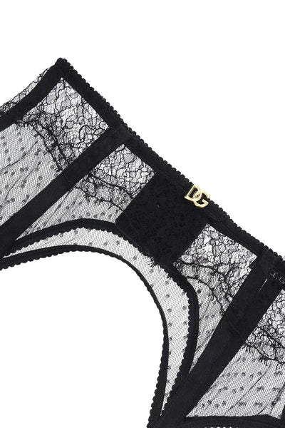 lace garter belt with logo-2