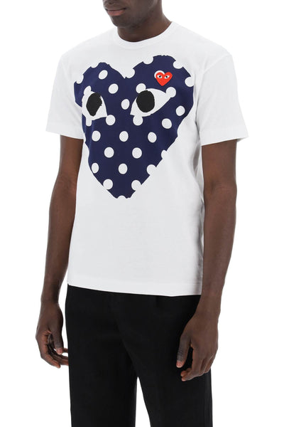 "polka dot heart print t-shirt-3