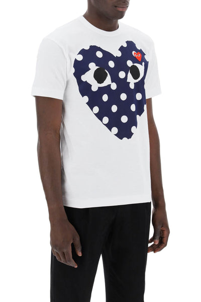 "polka dot heart print t-shirt-1