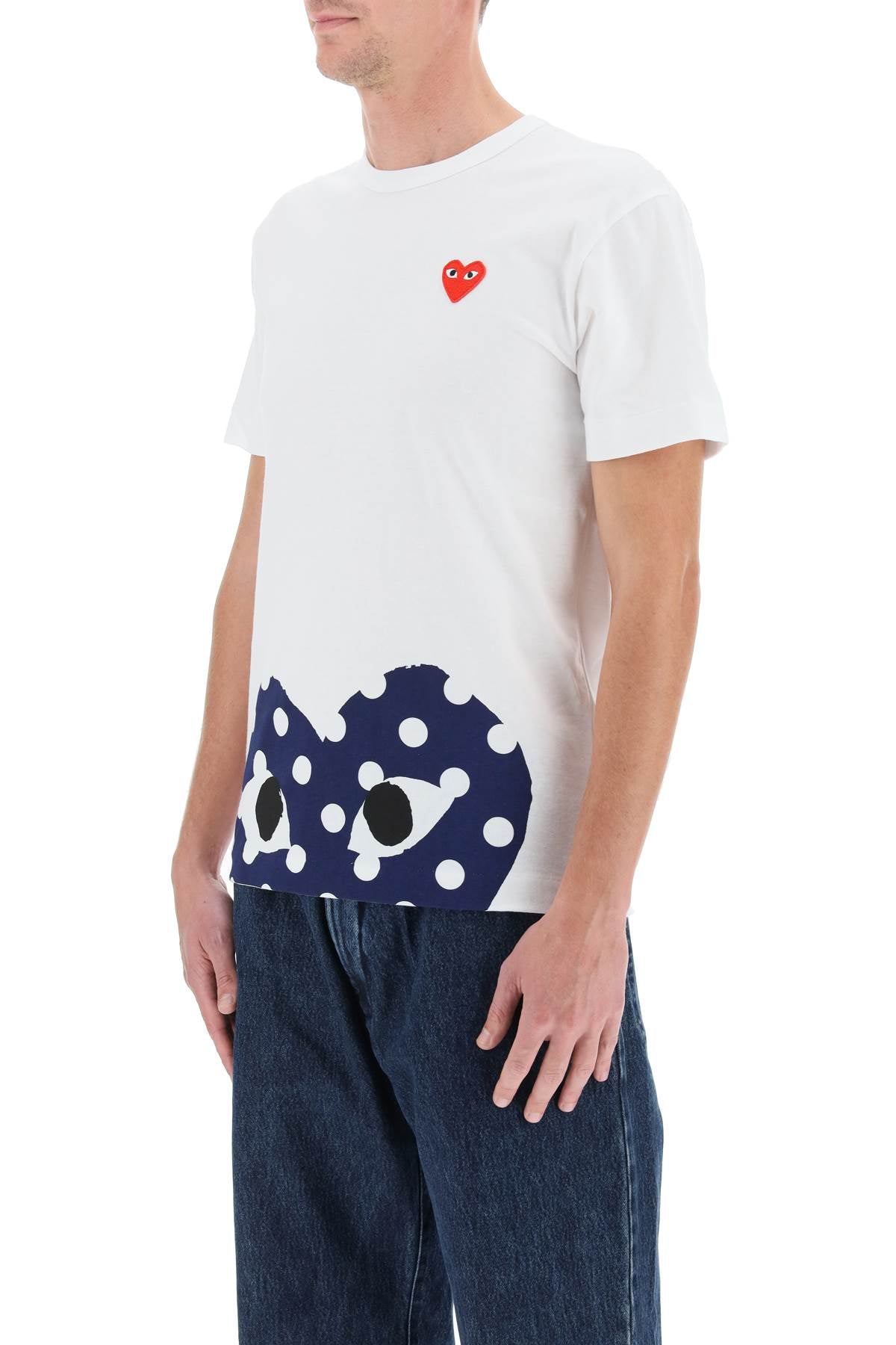 Comme des garcons play heart polka dot t-shirt-3