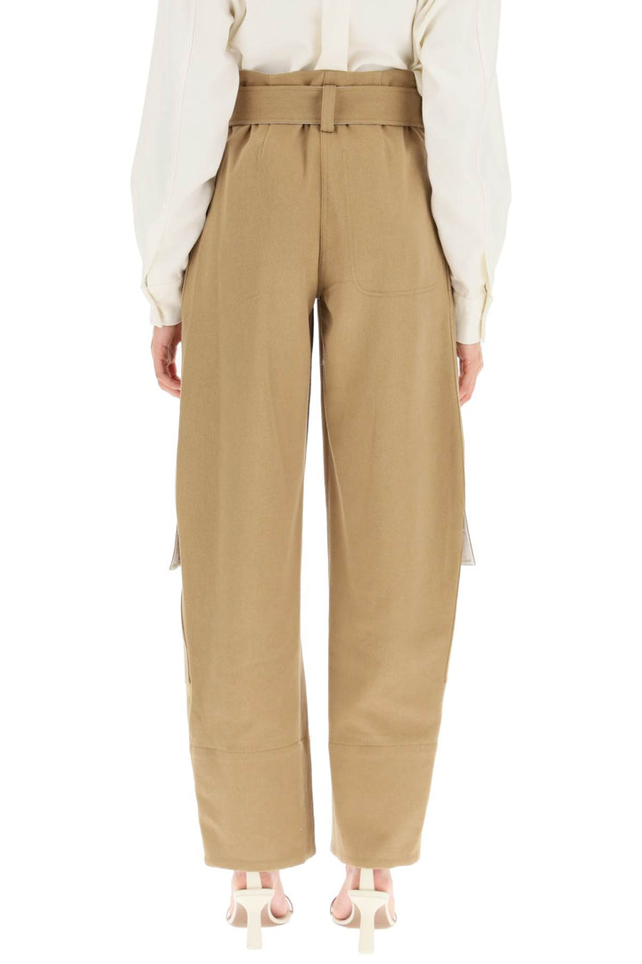 Low classic cargo pants with matching belt-2
